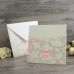 Ivory and White Laser Cut Wedding Invitation Pocket